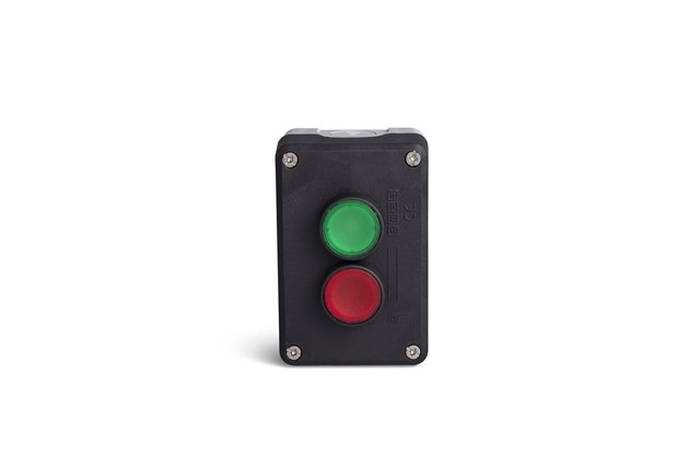 P Series Plastic 2 Holes CPDDY + CPDDK + C3CK (NO) + C4CK (NC) Black-Grey Control Box